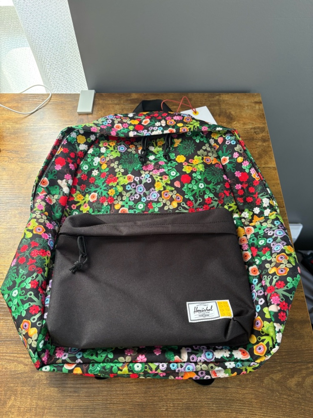 Herschel LEGO Floral XL Classic Backpack, Scavenger Hunt Meadow & Black